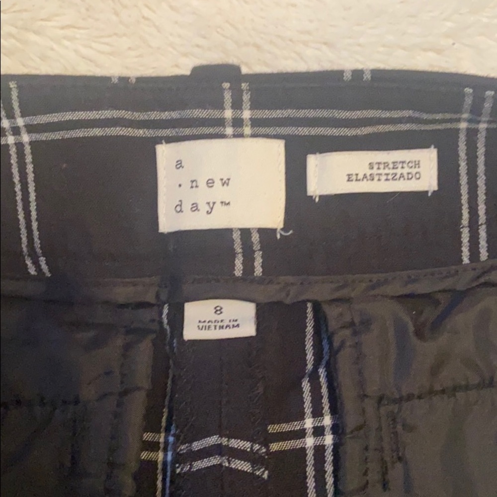 Black Plaid Pants
